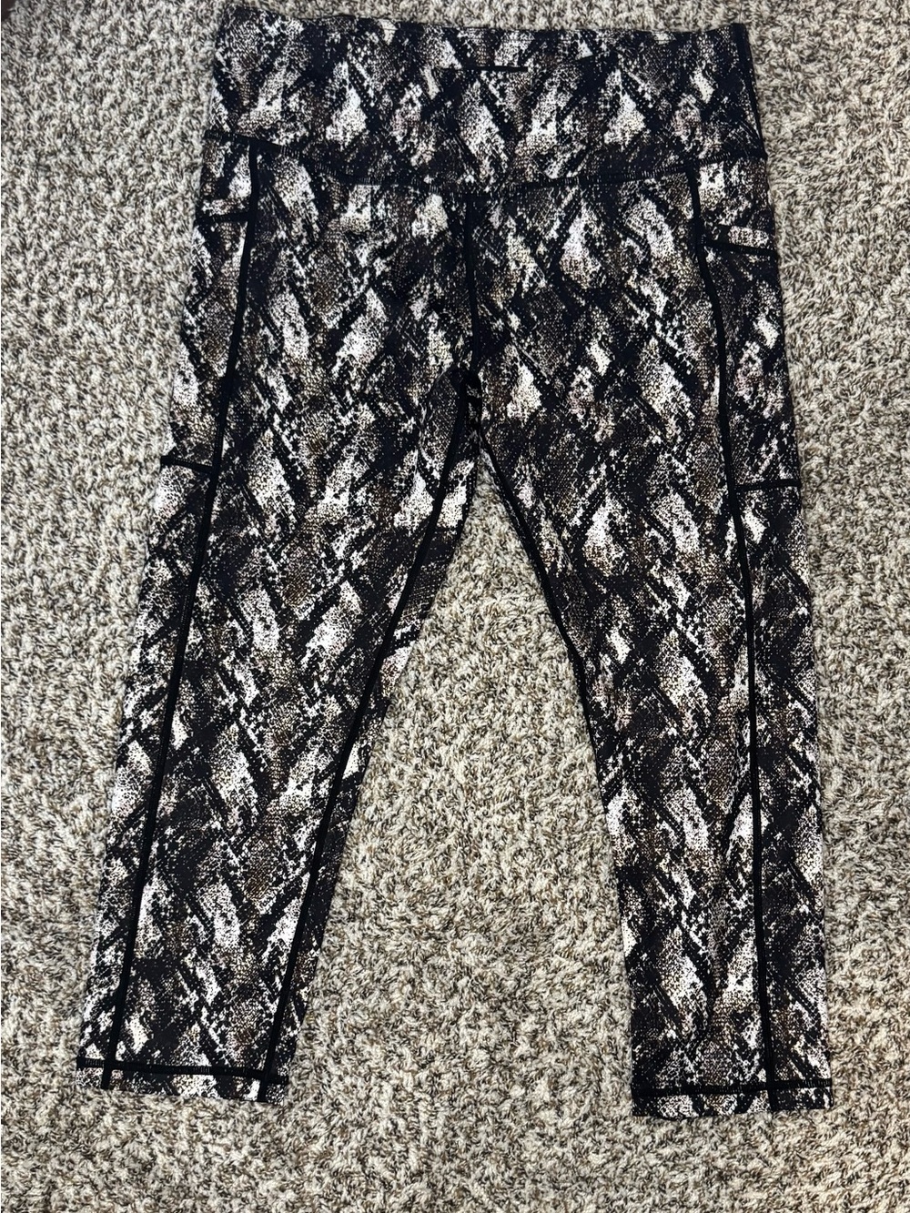 Constantly Varied Gear Snakeskin Leggings Women’s Large CVG Pocket Workout